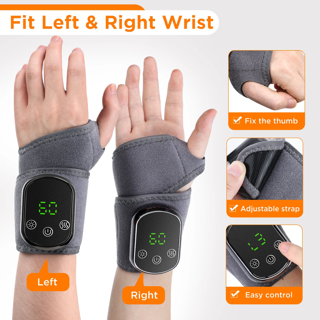 Cordless Heating Ankle Brace Vibration Massager