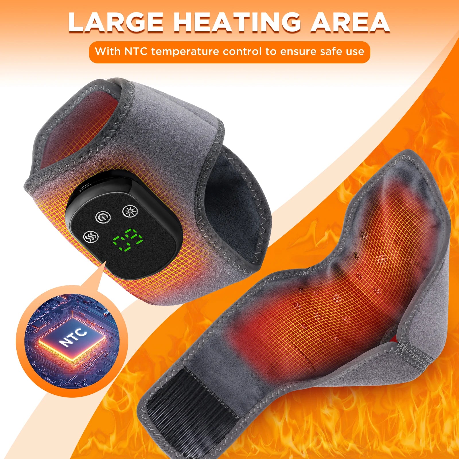 Cordless Heating Ankle Brace Vibration Massager