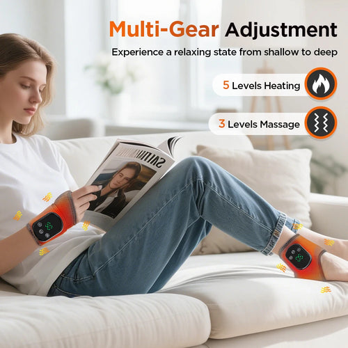 Cordless Heating Ankle Brace Vibration Massager