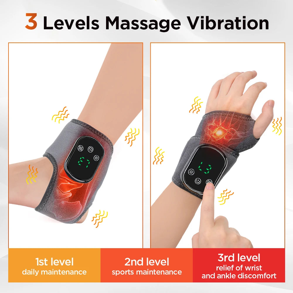 Cordless Heating Ankle Brace Vibration Massager