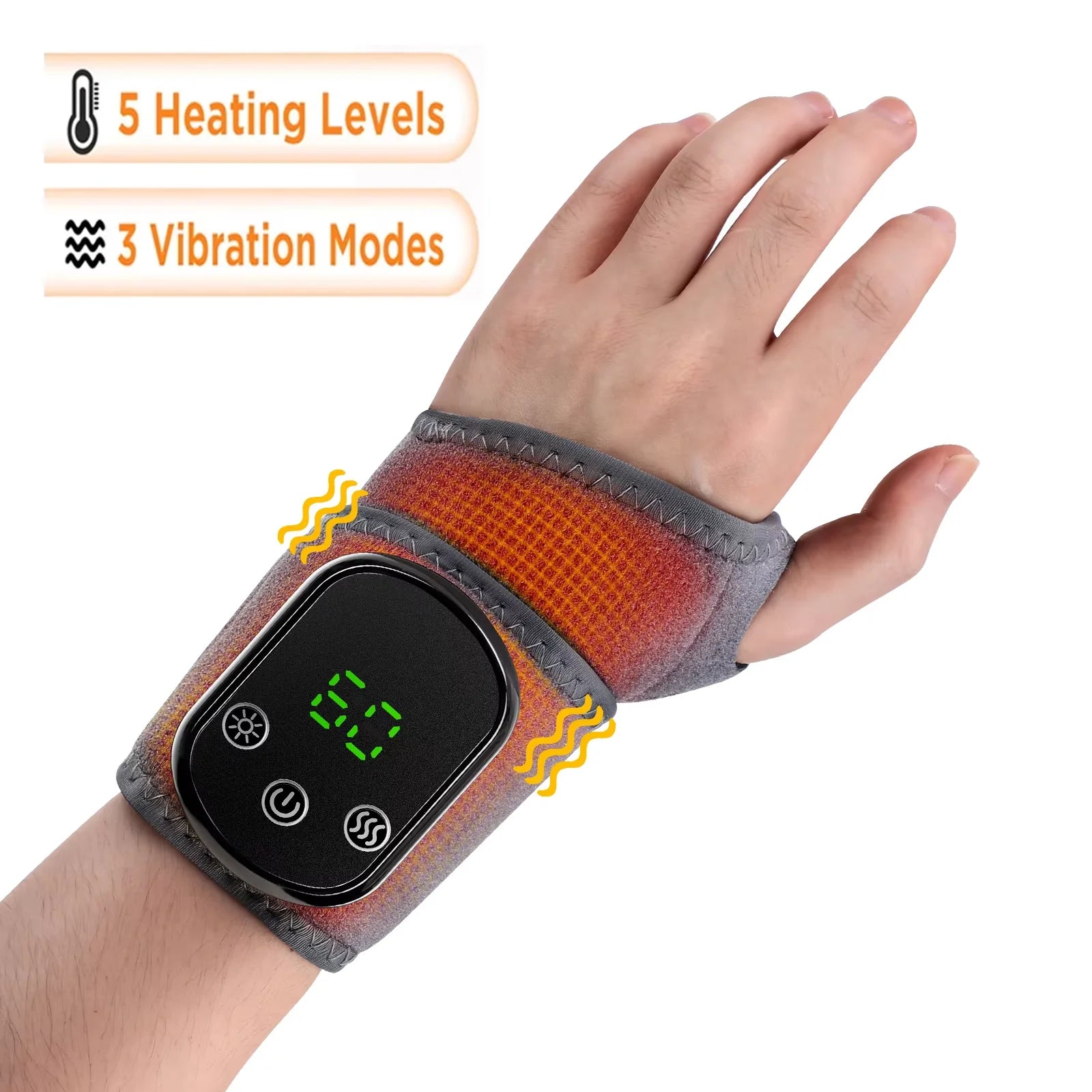 Cordless Heating Ankle Brace Vibration Massager
