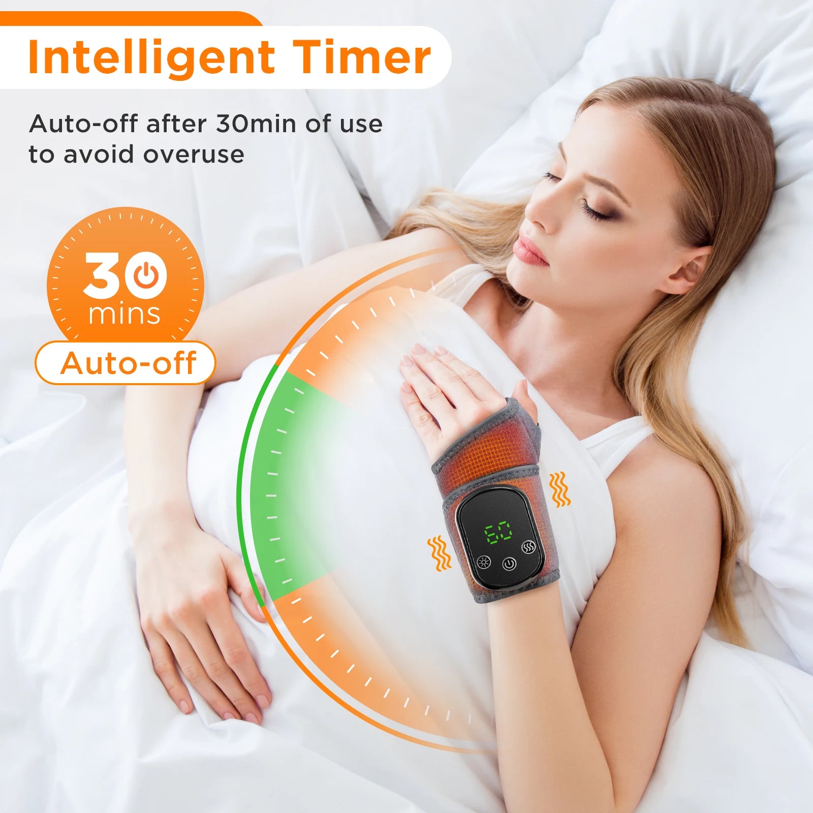 Cordless Heating Ankle Brace Vibration Massager