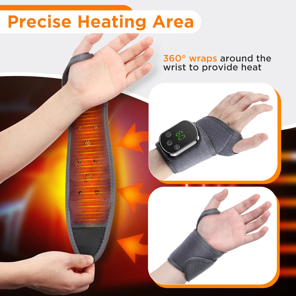 Cordless Heating Ankle Brace Vibration Massager