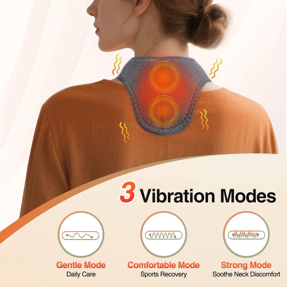 Cordless Heating Ankle Brace Vibration Massager
