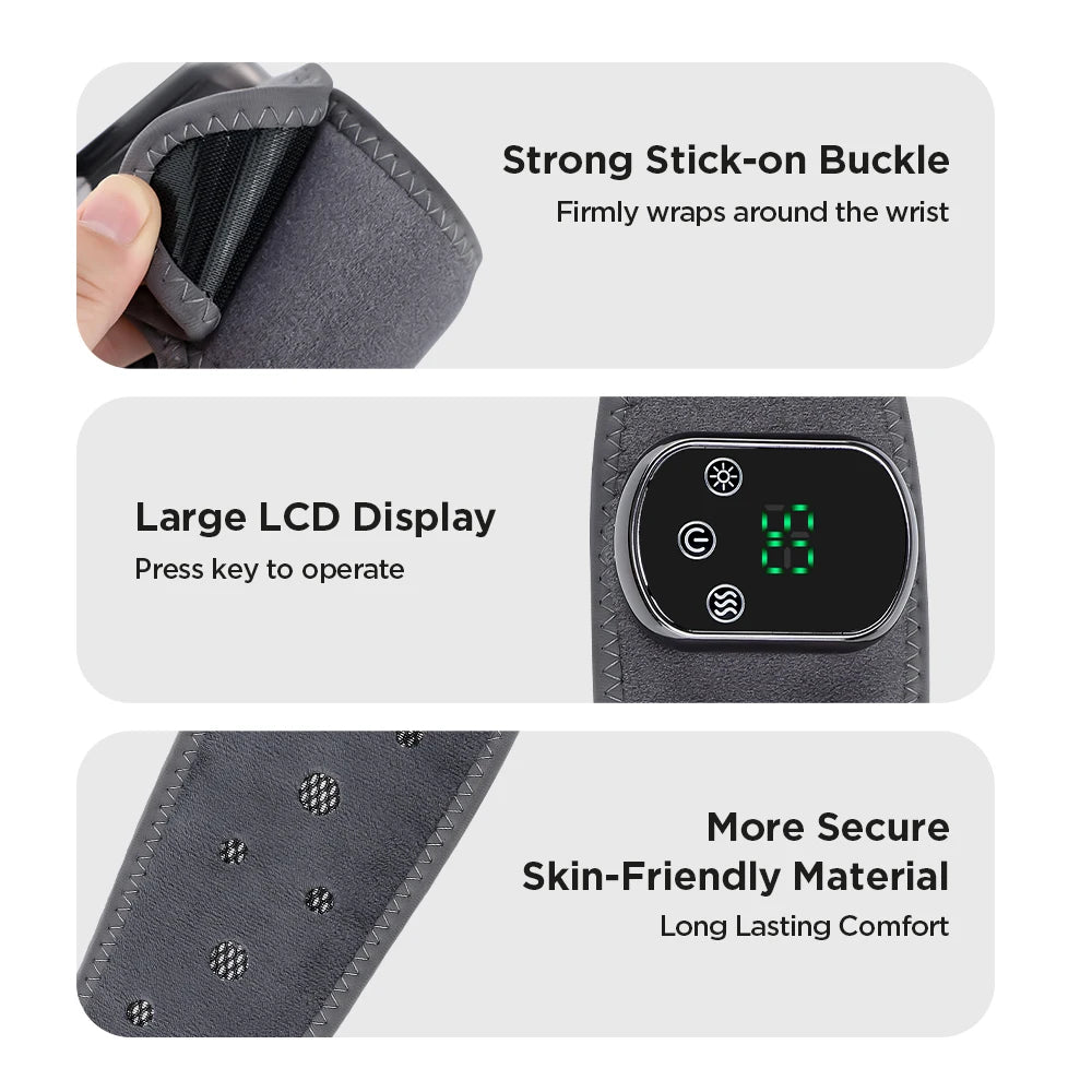 Cordless Heating Ankle Brace Vibration Massager