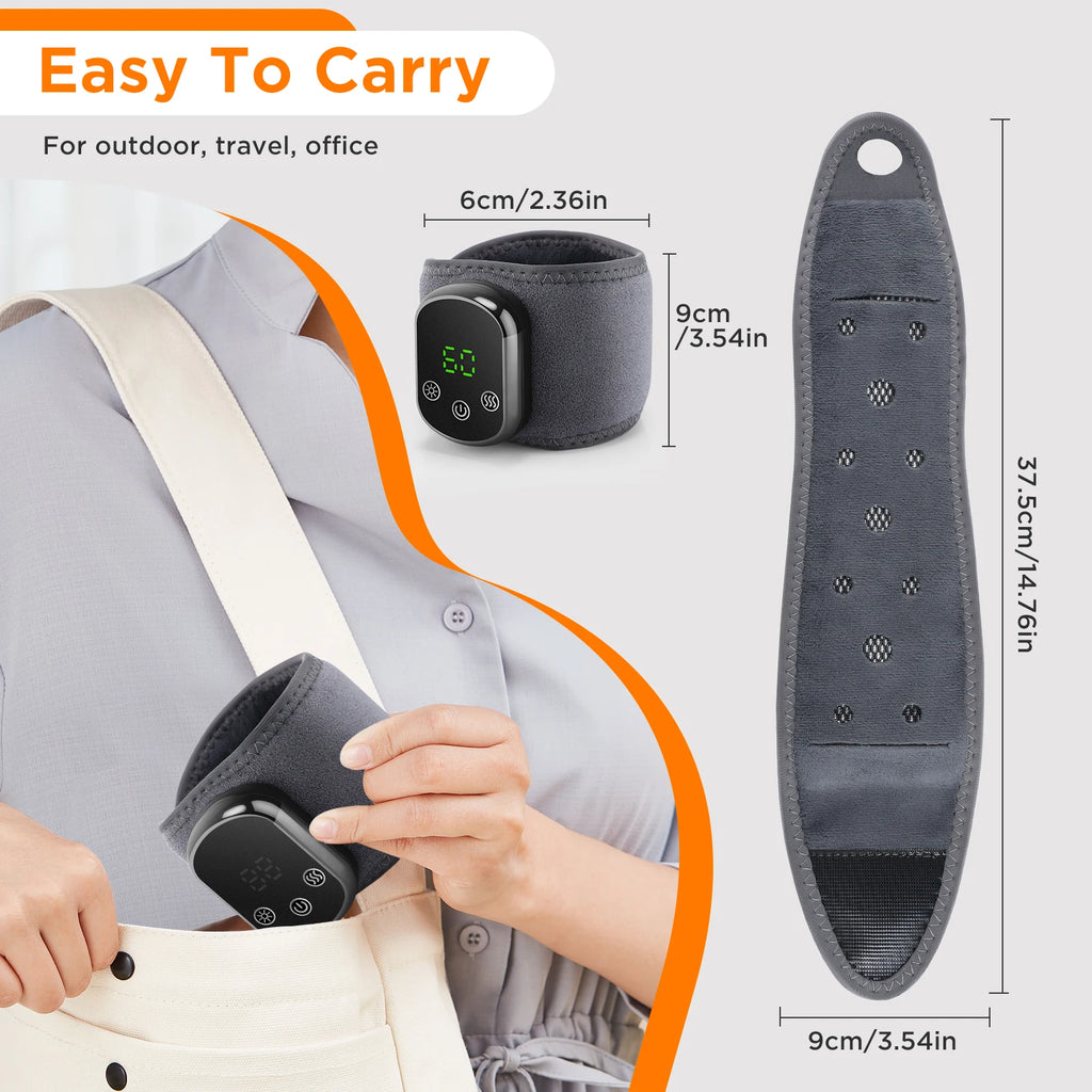 Cordless Heating Ankle Brace Vibration Massager