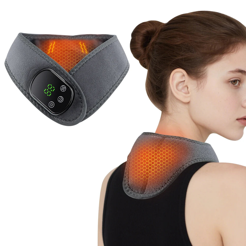 Cordless Heating Ankle Brace Vibration Massager
